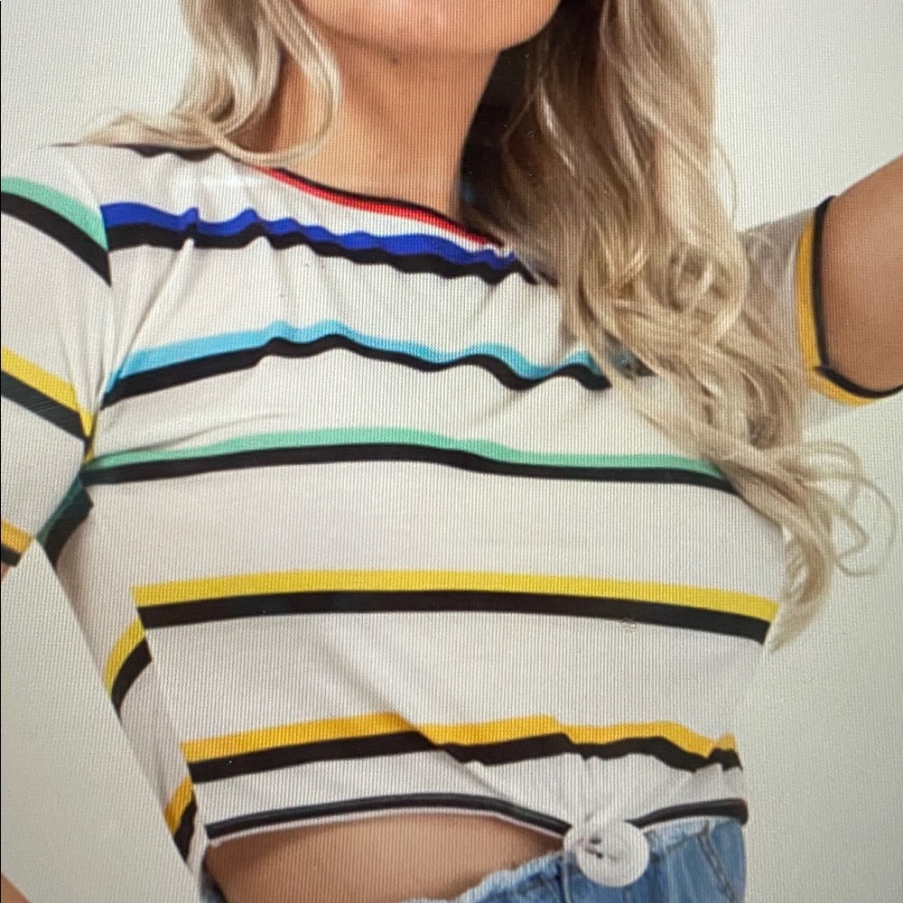 Crop top rainbow